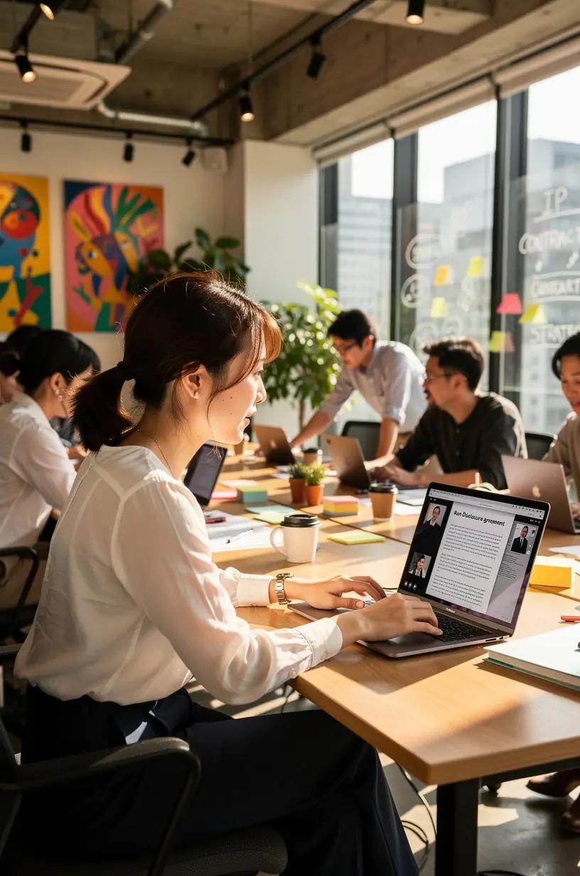 Professional team collaboration